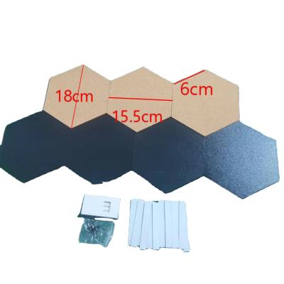 China Hot Sale High Quality Self Adhesive Hexagon Hanging Bulletin Boards Product Cork Board for sale