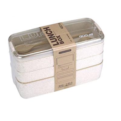 China Food Grade Eco-friendly Heatable Bento Wheat Straw Biodegradable Lunch Box for sale