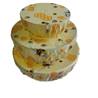 China Amazon Best Selling 100% Elasticized Reusable Reusable Beeswax Food Wrap Cotton Bowl Cover Eco Friendly Nature Sustainable for sale