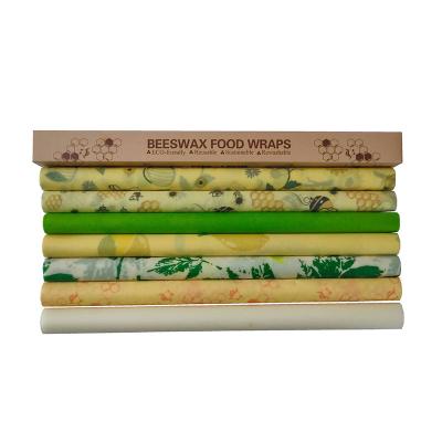 China Reusable Eco Friendly Natural Grade Organic Beeswax Food Wrap Biodegradable Roll for sale