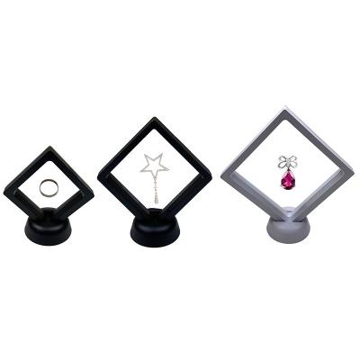 China Display 9x9x2cm Plastic Floating Photo Frame And USB Display Boxes Jewelry Box for sale