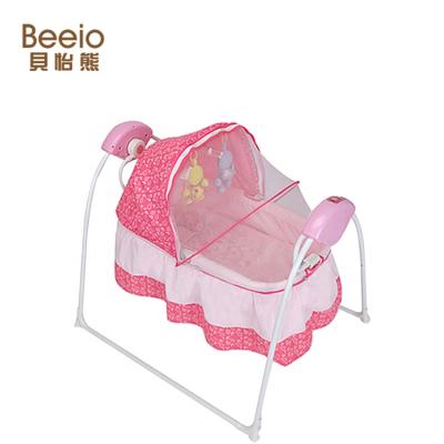 China Multifunctional Electric Music Cradle Crib Cotton Baby Sleep Rocking Bed for sale