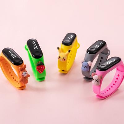 China Hot Selling Cheap Alarm Kids Cartoon Touch Lovely Digital LED Wrist With Customized Doll Girl Boy Led Touch Silicone Watch for sale