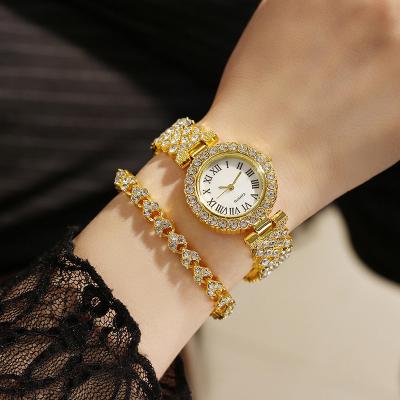 China Chronograph Diamond Watches 2022 custom made gold ladies quartz watches fashion luxury women wristwatches wristwatches for sale