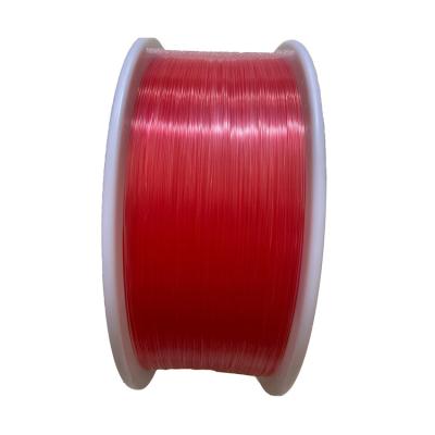 China PMMA End Soft Decorative 0.75mm Red Glow Emitting Light Plastic Optical Fiber For Lighting for sale