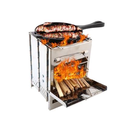 China ACOME Durable High Quality Lightweight Portable BBQ Cooking Smoker Wood Burning Charcoal Camping TENT Grill Outdoor Stove for sale