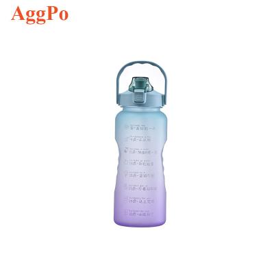 China Portable sports plastic water bottle high quality minimalist color-changing large capacity water cup bomb cover sports water bottle for sale