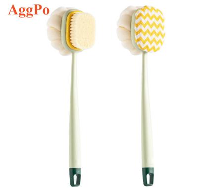 China Long handle double-sided nylon bath brush to increase the depth of the bath ball, clean and brush freely, easy and labor-saving for sale