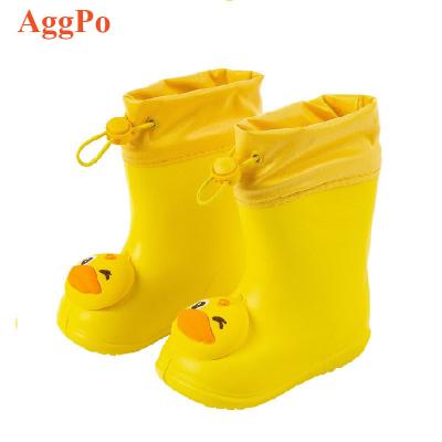 China Cute Children's Rain Boots Cartoon Beam Mouth Warm Rain Boots Anti-skid In Tube Non-slip Comfortable Waterproof Rain Boots for sale