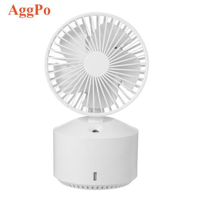 China Modern Portable Mini USB Rechargeable Handheld Silent Fan Water Spray Water Humidification Desktop Fan for sale