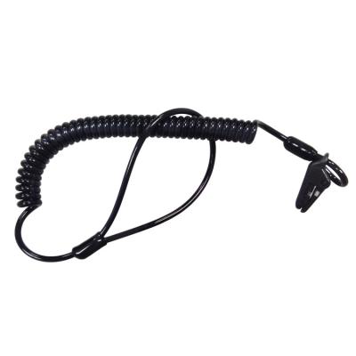 China Steel+PU Spring Reel Steel Cable Retractable Safety Tool Lanyard For Outdoor Recreation for sale