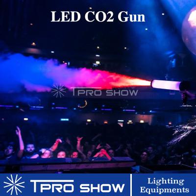 China Handheld CO2 Jet Machine Smoke Effect Cannon Stage Light LED Effect CO2 Gun DJ Pneumatic Gun with Hose for sale