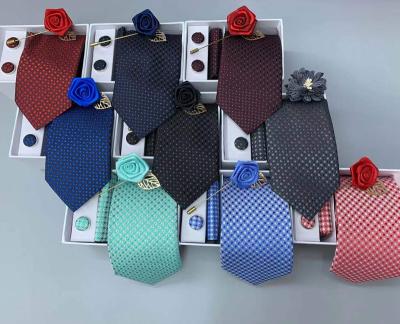 China Fashion Mens Tie 4 Pieces Set Fashion Polyester Floral Necktie for sale