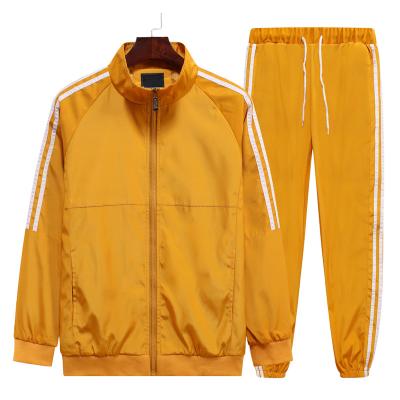 China Wholesale QUICK DRY Wholesale Yellow Casual Mens Tracksuits Mens Sports Designer Custom Mens Jogging Suits Long Sleeve Casual Wear Suits for sale