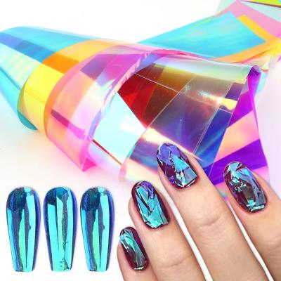 China OEM Colored Transfer Sticker Non-Toxic Nail Sticker Chrismas Nail Wraps Gift Nail Foil Sticker for sale