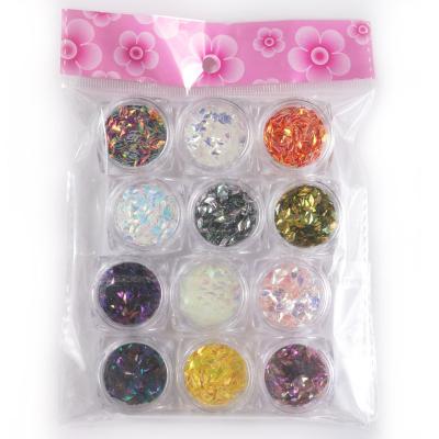 China Crystal Shiny 12 Colors Rhombus Nail Glitter Sequins Adorn AB Glitter Color For Nail Art Decoration for sale