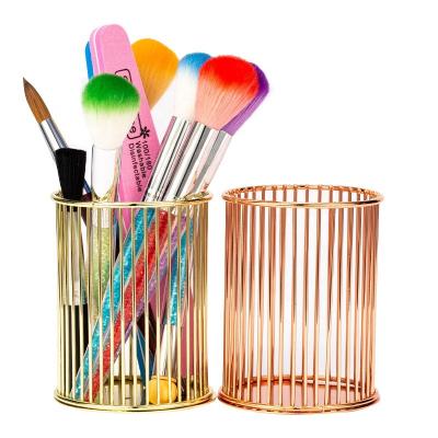 China Makeup Brush Holder Desk Storage Handcrafted Cosmetic Tools Storage Pencil Pen Cup Bathroom Makeup Organizer Accessories for sale