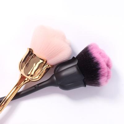 China NAIL Rose Flower Head 2021 Blush Acrylic Powder Makeup Brush Nail Art Dust Brushes for sale