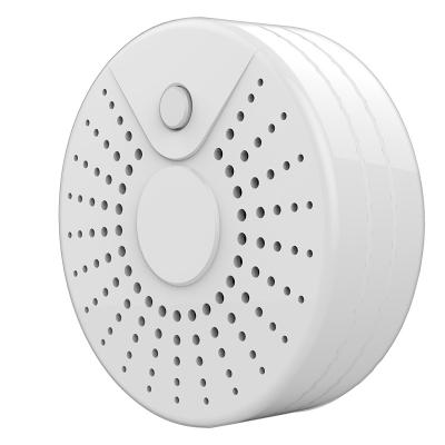 China ABS Tuya Smart Home App Control WIFI Battery Operated Smart Smoke Detector for Home Security for sale