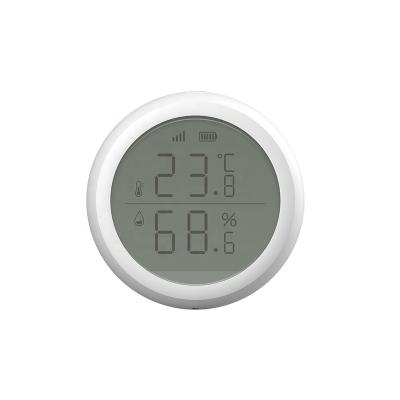 China 24 Hours Zigbee Wireless Smart Home Sensor High Accuracy Temperature Humidity Sensor Measuring Temperature With Display for sale