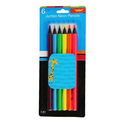 China Office & HONGHU Color Black Wood Drawing Pencil JUMBO Neon Pencil School Stationery For Kids Bulk Colored Deformation for sale