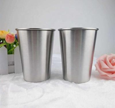 China Sustainable 12 Oz/350ML Stainless Steel Mugs Pint Cups Water Stackable Tumblers And Unbreakable Drink Cups for sale