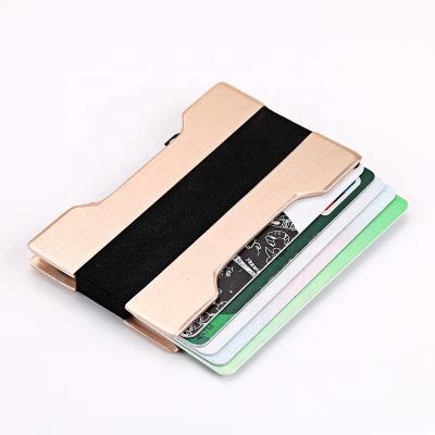 China New Fashion Alloy Slim Card Bag For Men Lady Metal Credit Card Thin RFID Holder Blocking Card Wallet Minimalist Money Case for sale