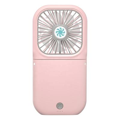 China 3000 Mah Halter Folding Handheld Cooling Fan Mini USB Outdoor Wholesale Rechargeable Power Bank Mobile Phone Fan for sale