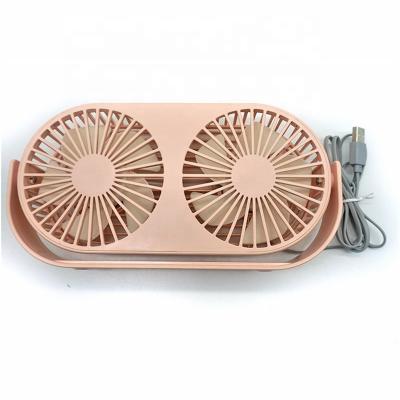 China Small Bean Desktop 2-Head Household Aromatherapy Fans USB Table Mini Dual Fan Summer Desk for sale