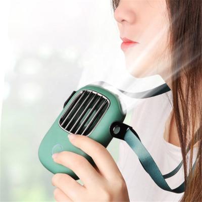 China Newest Lazy Electric Fan Outdoor USB Portable Outdoor Desktop Mini Fan Rechargeable Cooling Halter Fan for sale