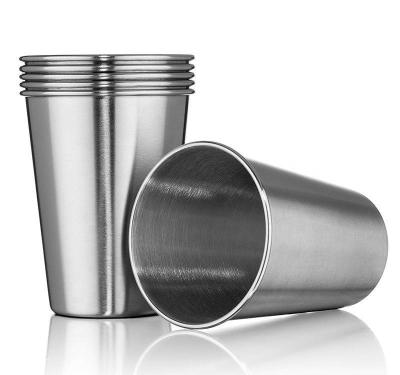 China Durable Stainless Steel 350ML Cups 12 Ounce Pint Cups Water Stackable Tumblers And Unbreakable Drink Mugs for sale