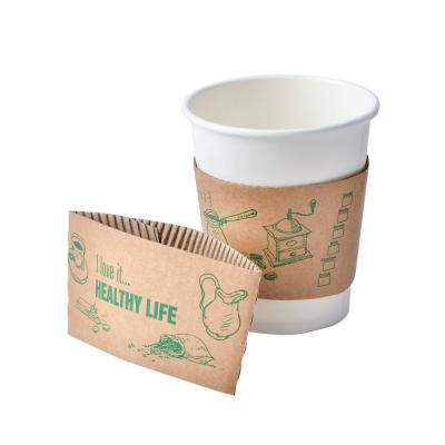 China Recycled Biodegradable All Logo Craft Style Stamping Custom Packaging 8oz 12oz Coffee Materials Hot Disposable Black Wall Paper Cup Double Wall for sale