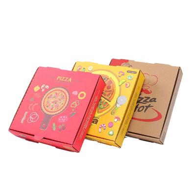 China Recycled Materials Square Cardboard Pizza Box Quality Corrugated Pizza Boxes Disposable Takeout Packaging Boxes Keeps Pizza Fresh for sale