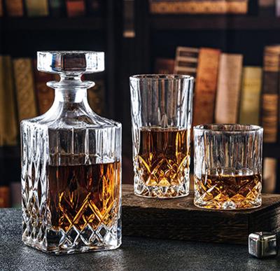 China READY GOODS Old Fashion Classic Wine glass set Whiskey Decanter Gift Set for sale