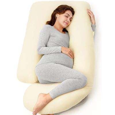 China Body support U Shaped Pregnancy Pillow - Full Pregnancy Pillow - Maternity Body Pillow for Pregnant - for Side Sleeping and Back Pain Relief for sale