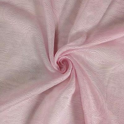 China Double Faced 64gsm Lady's Clothing Fabric Jacquard Dobby Woven Fabric For Summer Skirt for sale