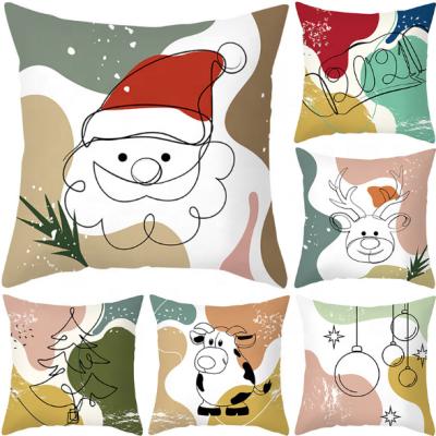 China Christmas New Design Folded Printed Car Home Decoration Pillow Case for sale