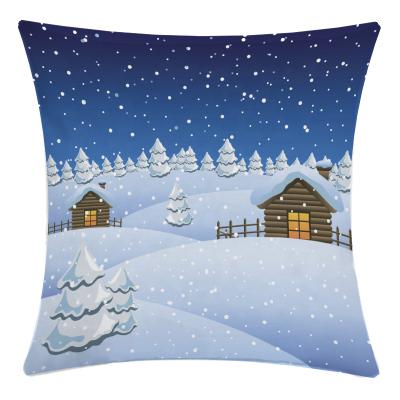 China Custom Digital Printing White Cotton Folded Linen Cushion Covers Decorative Pilowcase for sale