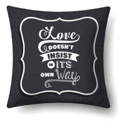 China Custom Letter Printed Folded Velvet Cushion And Pillow Cover for sale