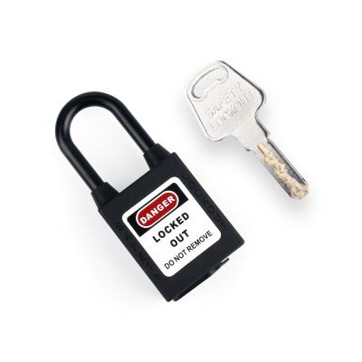 China Manufacturers 38MM Nylon Beam Lockout OEM PA Security Dustproof Padlock for sale