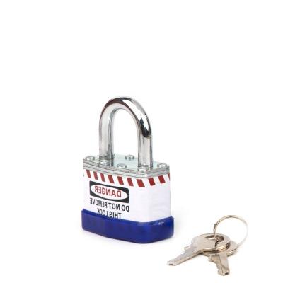 China Safe enough to hold normal attack laminated security steel padlock with shackler and hardened steel master key for industrial equipment for sale