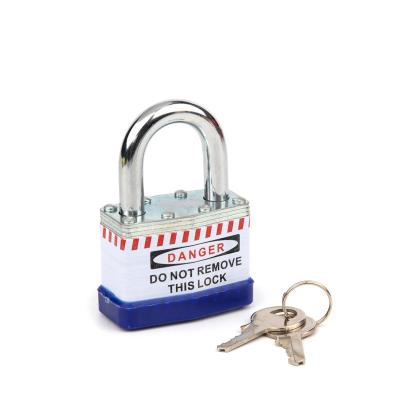 China Steel (A3) 25MM Steel Shackle Laminated Loto Security Padlock with Hardened Steel Shackle for Industrial Equipment Lockout for sale