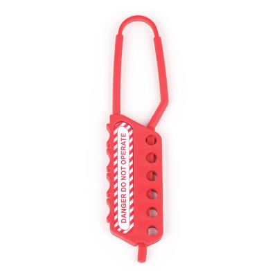 China PP Lockout Multi-Lock Modified Nylon Non-conductive Plastic Latch with 6-Holes for Electrical Insulation Safety Lockout/Tagout for sale