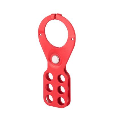 China Steel security lockout lever-resistant steel hasp with 6 holes for device lockout multi-person management for sale