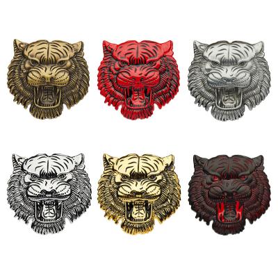 China Sports Tiger Car Grille Badge Metal Off-Road Vehicle Tiger Head Emblem Custom Car Gill Modified Badge for sale