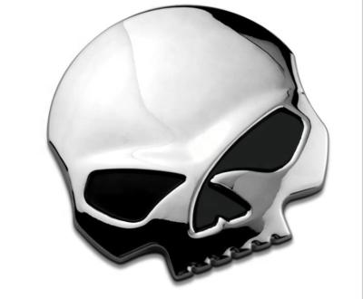 China Refit Car Metal Personality Skull Decoration 3d Car Stickers Body Emblem Exterior Modified Badge for sale