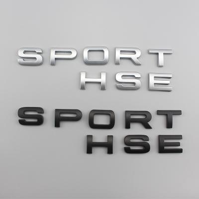 China Wholesale Custom HSE Sports 3D Sports Letters Trunk Emblem Tailgate Badge Logo Sticker For Range Rover Car Stickers for sale