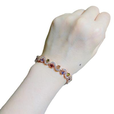 China Lady Copper Alloy Fashion Gold Hand Chain Druzy Bracelet for sale