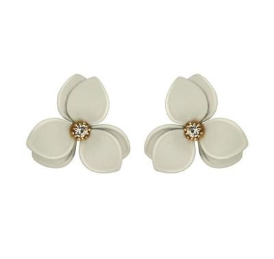 China Environmental Friendly Flower Earrings S925 Zircon Stud Earrings S925 Needle White Square Round Irregular Sterling Silver Stud Earrings for sale