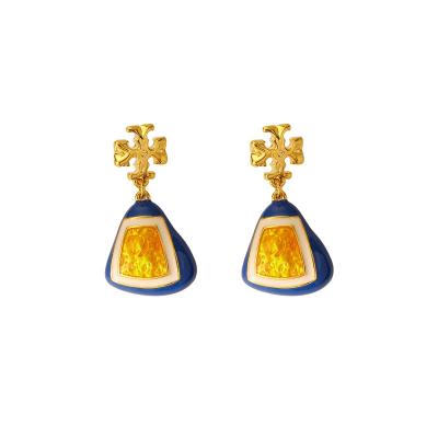 China 2023 New Fashion Statement Exquisite Cross Women's Earrings Wholesale for sale